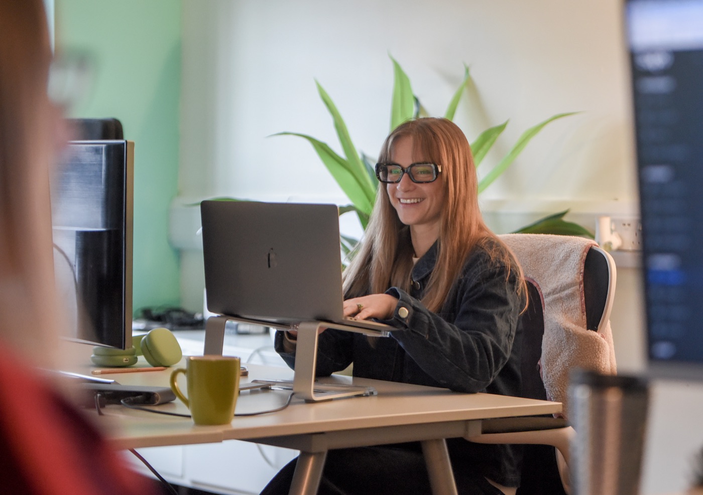 A member of the Hiyield team at work in the studio