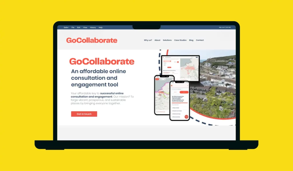 GoCollaborate open on a laptop