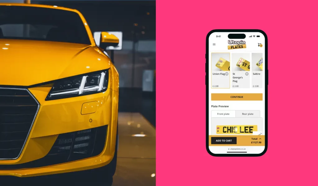 Utopia plates open on mobile and car