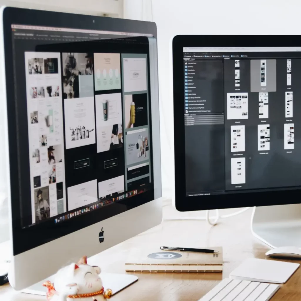 Wordpress web designer at his desk at Hiyield