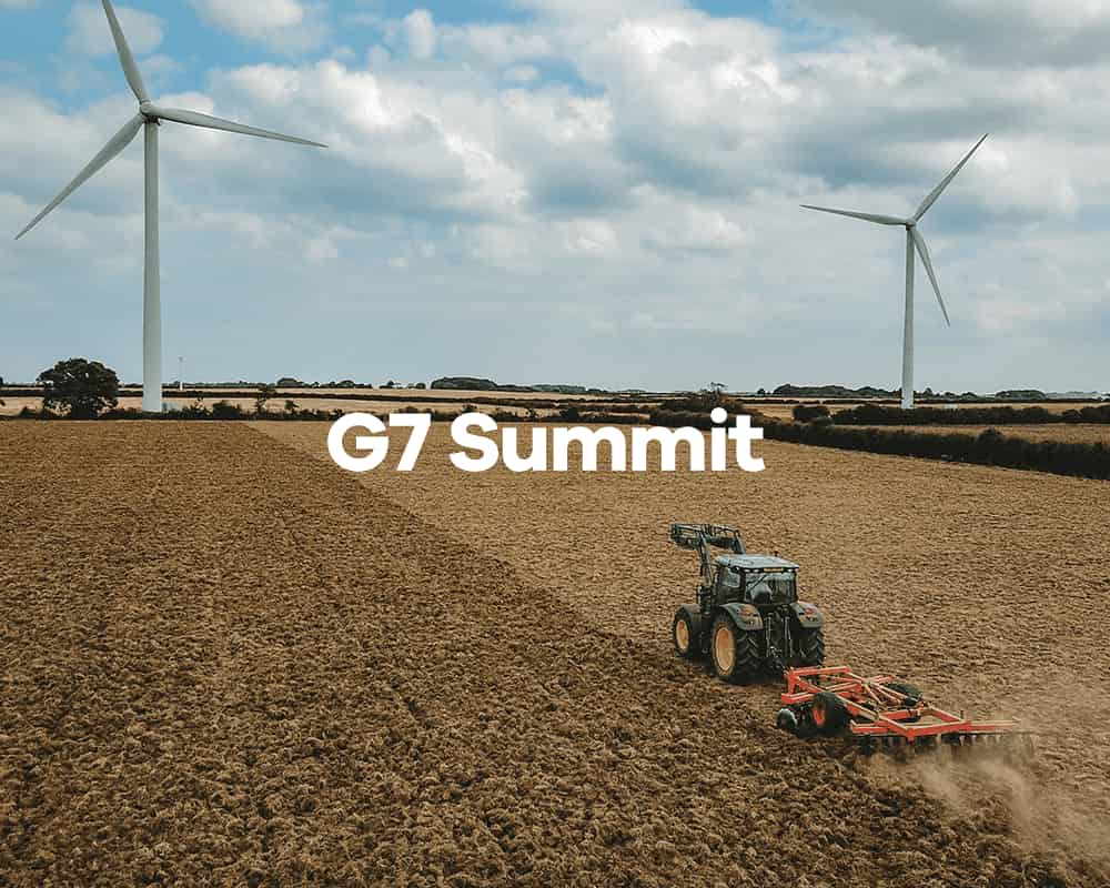 g7 summit with farming background