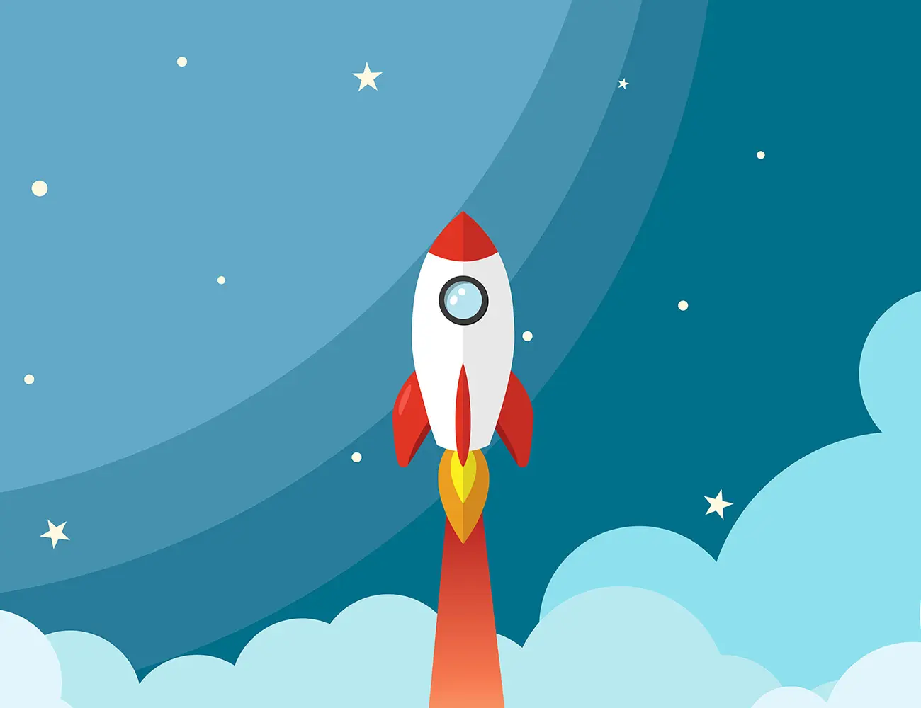 rocket ship for startup launch