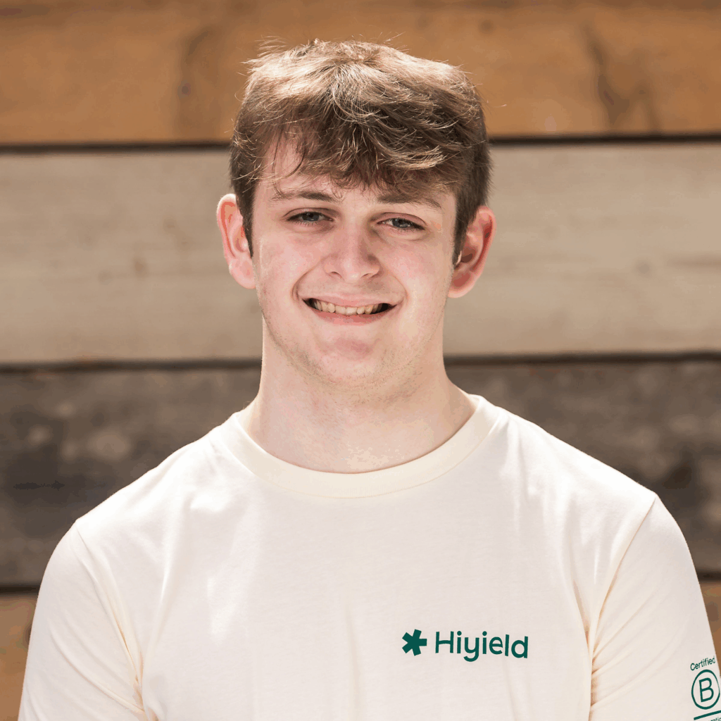 Jake Mackie in a Hiyield T-Shirt.