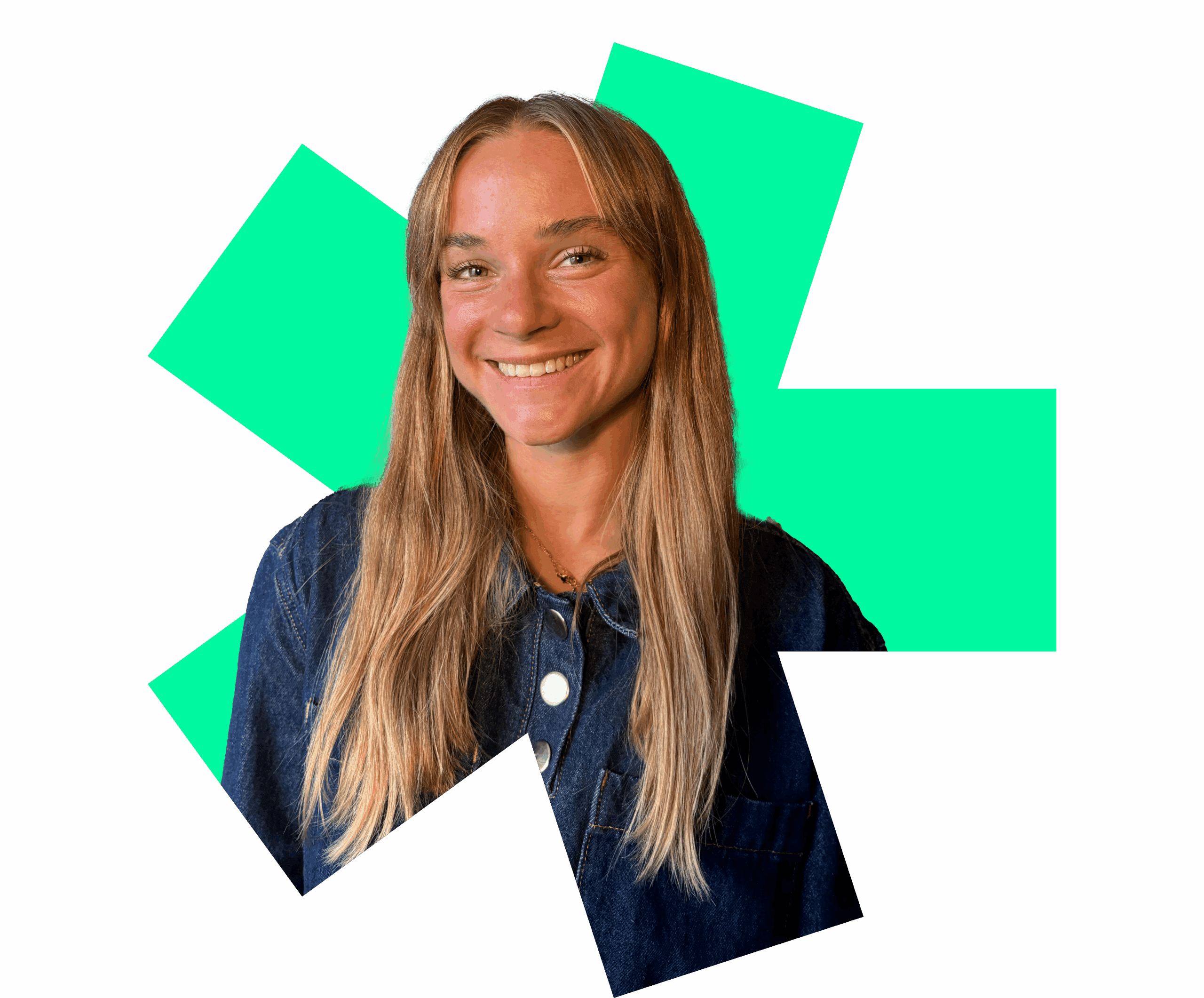 Sophie Ellis in green Hiyield asterisk.