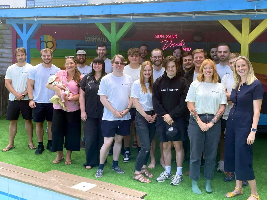 The Hiyield team all gathered together on a team away day.
