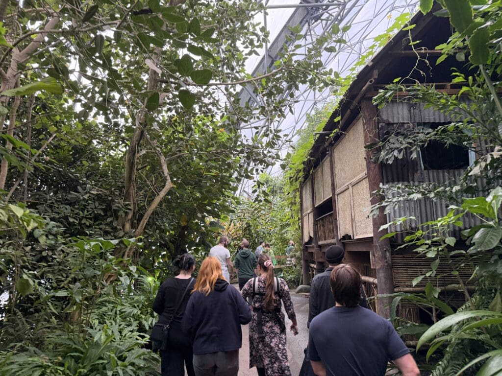 The Hiyield team in the tropical biome at the Eden Project.