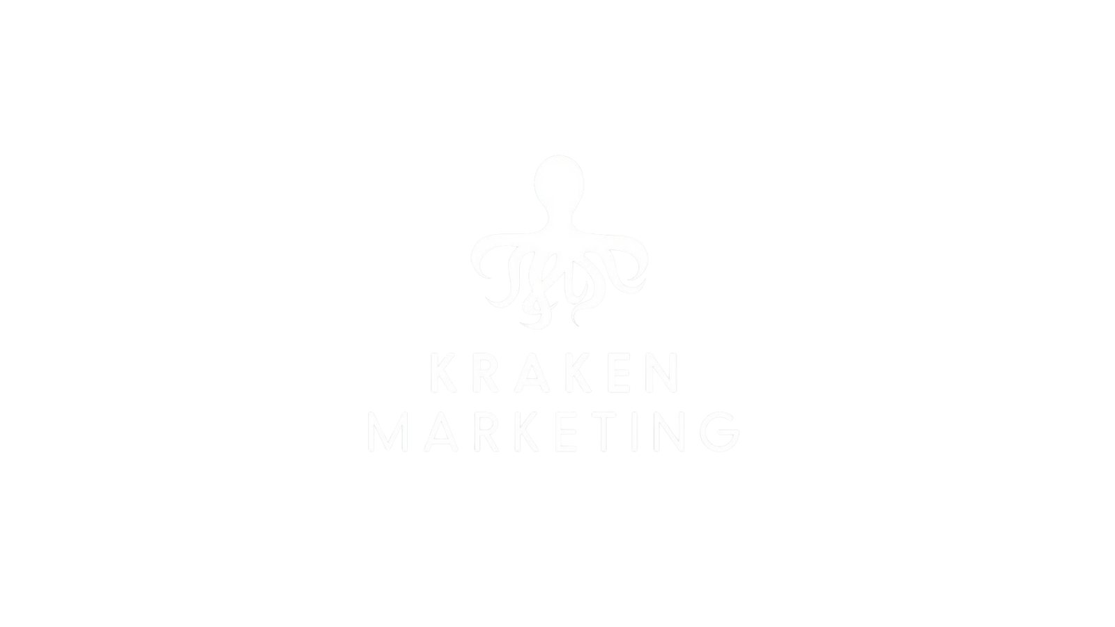 Kraken Marketing logo in white.