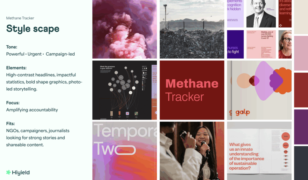 The Changing Markets branding and colour palette designed by Hiyield.